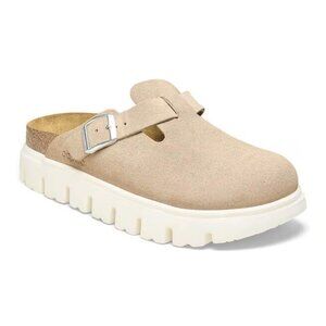 Birkenstock Boston Chunky Suede Leather women Color: Warm Sand